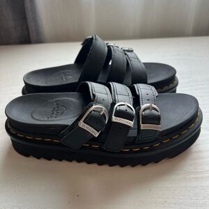 Dr. Martens Blaire Leather Slide Sandals Size 6 W